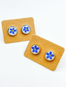 Stud Earrings With Forgetmenot Flowers In 10mm, 12 of 12