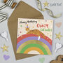Over The Rainbow Happy Birthday Crazy Cat Lady Card, thumbnail 1 of 2