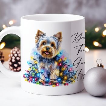 Personalised Yorkshire Terrier In Christmas Lights, 10 of 10