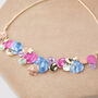 Hammered Colourful Disc Statement Necklace, thumbnail 3 of 3