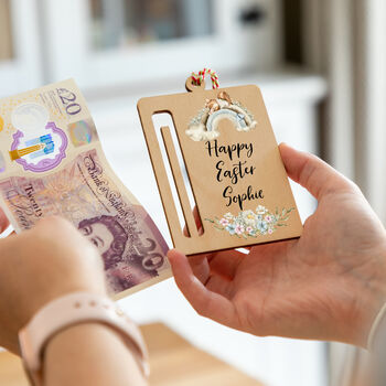 Personalised Easter Bunny Money Holder Gift, 3 of 5