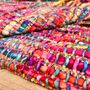 Large Rainbow Hand Loomed Soft Chunky Throw Blanket, thumbnail 9 of 11