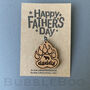 Daddy Bear Pawprint Keyring For Father's Day, thumbnail 1 of 4