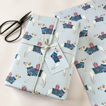 Festive Yellow Labrador Christmas Wrapping Paper, 2 of 3