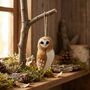 Tyto Alba Barn Owl Fair Trade Handmade Animal Felt, thumbnail 8 of 8