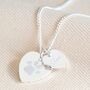 Personalised Sterling Paw Print Heart Charm Necklace, thumbnail 2 of 8