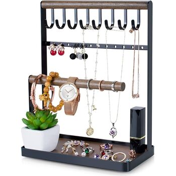 Four Tier Jewelry Stand Holder With Hooks, 3 of 8