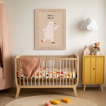 Dancing Bear Nursery Art Print, 4 of 4