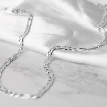 Sterling Silver Figaro Chain Necklace, 3 of 6