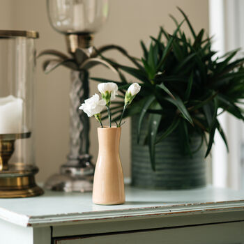 Handmade Stoneware Navy Blue Bud Vase For Flowers, 3 of 3