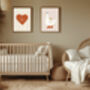 Nursery Set Of Two Heart And Goose Art Prints, thumbnail 2 of 4