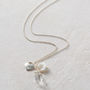 Rough Herkimer Diamond, Pearl And Heart Necklace, thumbnail 2 of 6