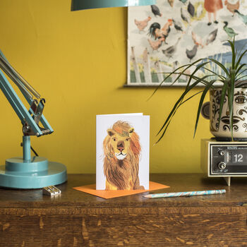 Courageous Lion Greetings Card, 2 of 5