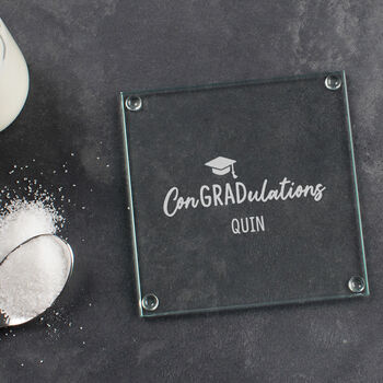 Personalised Engraved Coaster Graduation Gift For Student, 2 of 8