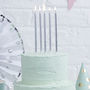 Silver Extra Tall Birthday Cake Candles, thumbnail 1 of 3