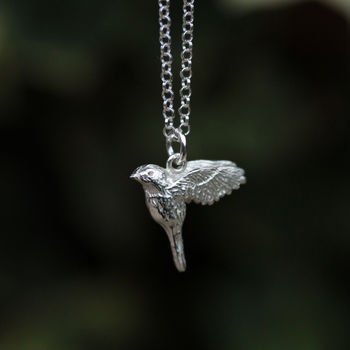 Little Robin Bird Silver Necklace, 4 of 9
