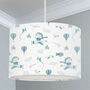 Up, Up And Away Lampshade, Blue And White, thumbnail 1 of 5