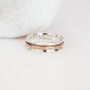 Personalised Copper Spinner Ring In Sterling Silver, thumbnail 4 of 12