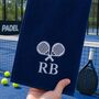 Personalised Padel Rackets Towel With Initials, thumbnail 2 of 2