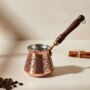 Hand Engraved Copper Coffee Pot With Wooden Handle, thumbnail 2 of 4