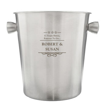 Personalised Decorative Stainless Steel Ice Bucket, 5 of 5