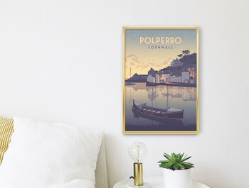 Polperro Cornwall Travel Poster Art Print, 3 of 8