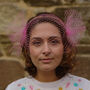 Bunched Veil In Pink 'Filipa', thumbnail 1 of 8