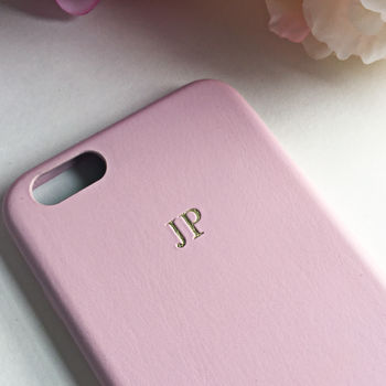 Pink Faux Leather Embossed Personalised Phone Case, 11 of 11
