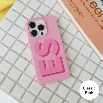 Personalised Pink Monogram Phone Case, 8 of 8