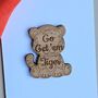 'Go Get 'Em Tiger' Wooden Token And Card, thumbnail 2 of 2