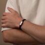 Personalised Leather Bracelet In Black Or Brown, thumbnail 3 of 10