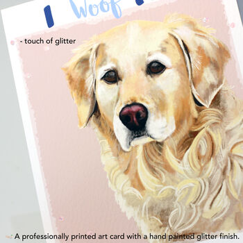 Personalised 'I Woof You' Dog Birthday Card, 6 of 7