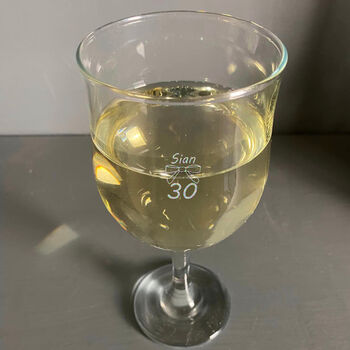 Personalised 30th Birthday Wine Glass Gift, 5 of 7