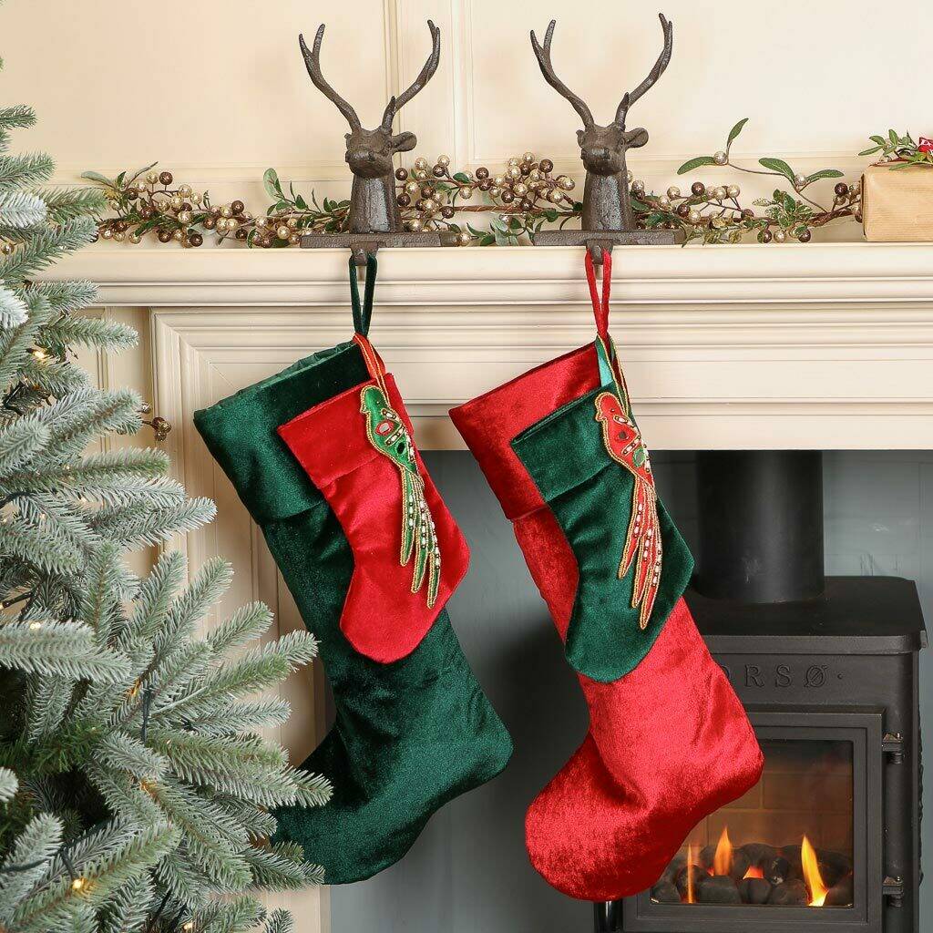 A Balmoral Luxury Velvet Christmas Stockings By Dibor  notonthehighstreet.com