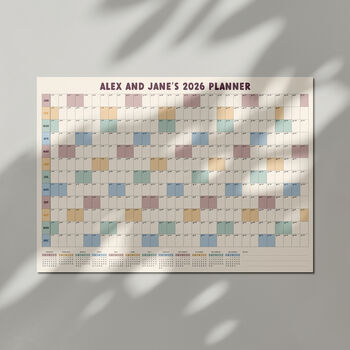 2026 Year Wall Planner | Personalised Calendar, 3 of 6