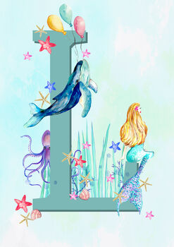 Alphabet Underwater Mermaid Posters, 12 of 12