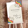 Gay Lesbian Rainbow Custom Wedding Welcome Sign/ Foam Board, thumbnail 1 of 5