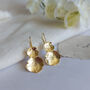Statement Pressed Flower Earrings Gold Plated, thumbnail 9 of 12