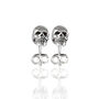 Sterling Silver Mini Skull Stud Earrings, thumbnail 4 of 8