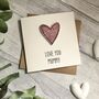 Love You Mum/Mummy Glitter Heart Birthday Card, thumbnail 1 of 5
