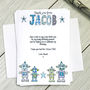 Personalised Childrens Robot Party Invitations, thumbnail 2 of 5