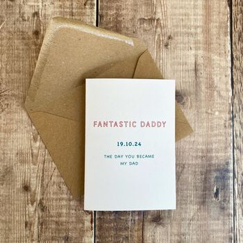 Father's Day Card Fantastic Daddy Personalised, 4 of 4