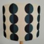 Blue Circles Lampshade Handmade Striking Blue Geometric Lampshade Table Floor Or Ceiling Pendant, thumbnail 4 of 8