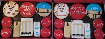 Personalised Cricket Biscuit Tin, 2 of 12