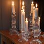 Clear Glass Dinner Candlestick Two Sizes, thumbnail 10 of 10