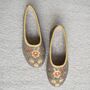 Wool Ballerina Slippers Oak Brown, thumbnail 1 of 3