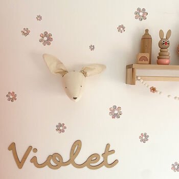 Liberty Fabric Flower Wall Stickers, 6 of 10
