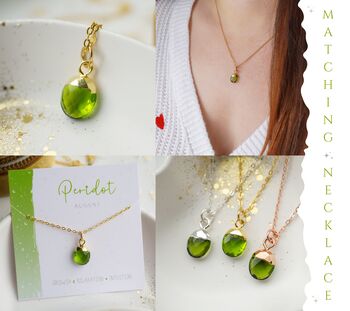 Peridot Hoop Earrings, 5 of 10