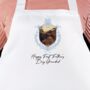 Personalised Dad And Father's Day Blue Crest Photo Apron, thumbnail 11 of 12