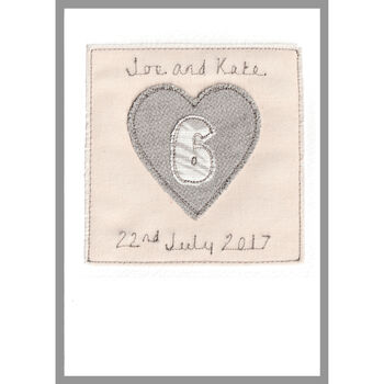Personalised 6th Iron Wedding Anniversary Card, 10 of 10
